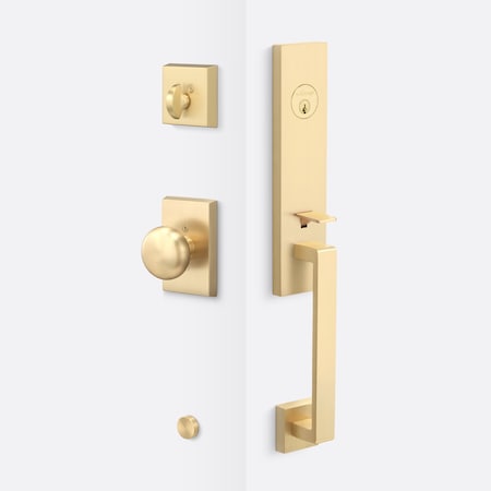 Sure-Loc Hardware Sure-Loc Hardware Turin Dummy Handleset, Satin Brass TN500 SB